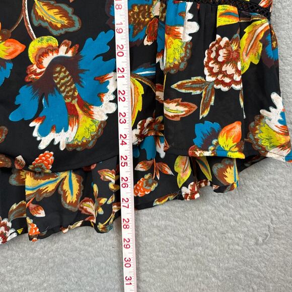 I.N.C. Woman Plus Size Floral Peasant Blouse Bell Sleeve Size 1X Boho Romantic - Picture 4 of 7